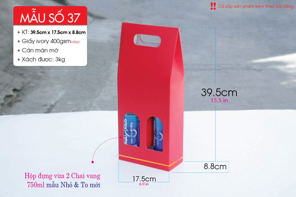 Hộp đựng rượu vang 750ml