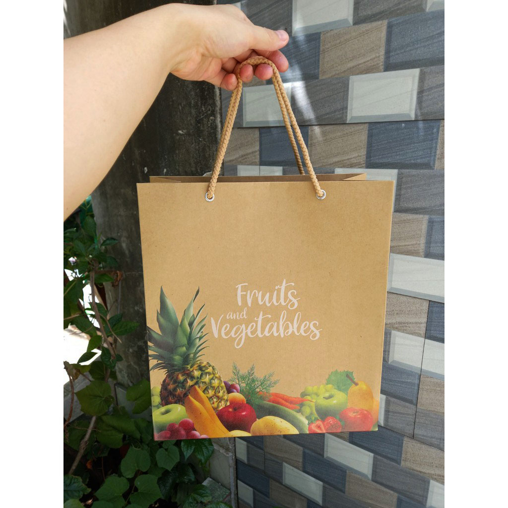 Túi giấy phù hợp các mặt hàng trái cây, hoa quả, rau sạch