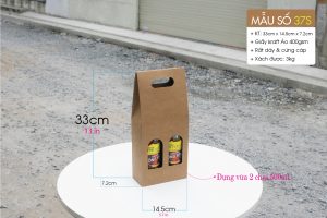 Hộp 37S đựng được 2 chai 500ml - Hoặc 2 chai nước mắm, mất ong làm quà trong dịp tết 2025