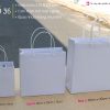 Túi giấy trắng vuông đựng hàng thời trang hiện có 3 size SML dễ dàng lựa chọn