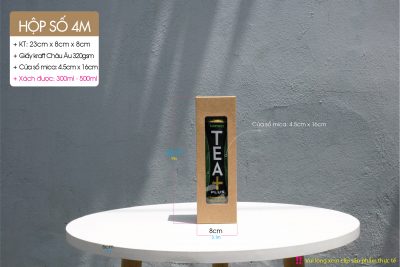 Hộp giấy đứng size M đựng được bình nước như trong hình hoặc chai 500ml có kích thước phù hợp - The single box for bottle