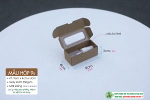 Hộp mini nắp ngang - Size S - Được làm từ chất liệu giấy kraft.
