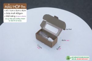 Hộp mini nắp ngang - Size M - Được làm từ chất liệu giấy kraft.