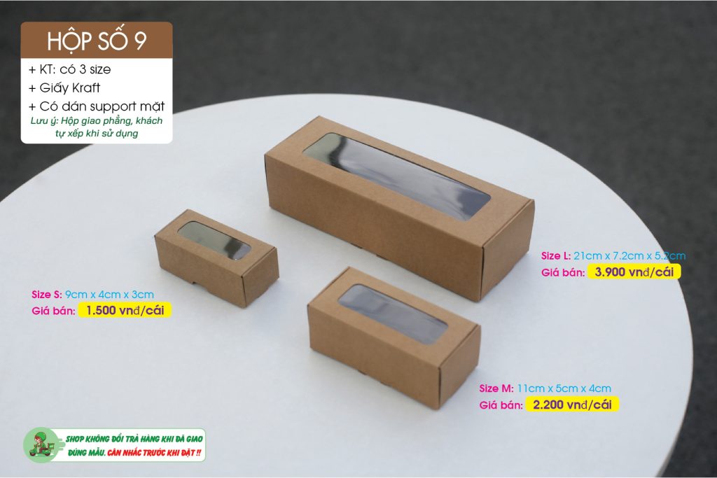 Hộp mini nắp ngang - Có mặt kiếng đựng sản phẩm nhỏ