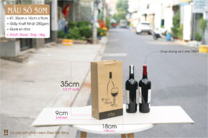 Size M, dành cho 2 chai 750ml