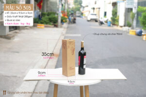 Kraft paper wine bag - Mẫu chuyên dùng cho loại 1 chai.