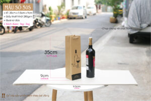 Kraft paper wine bag - Mẫu chuyên dùng cho loại 1 chai.