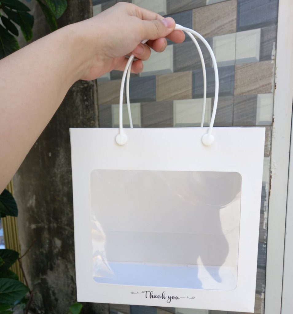Mẫu 60 size M - Túi mica trắng - Paper bag with clear window