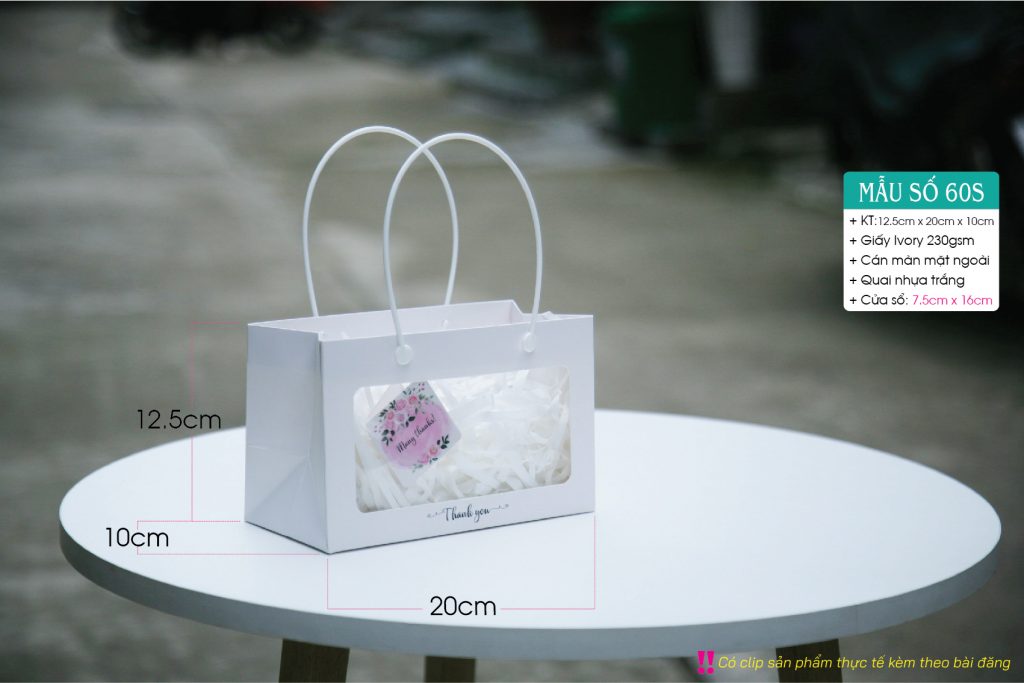 Mẫu 60 size S - Paper bag with clear window