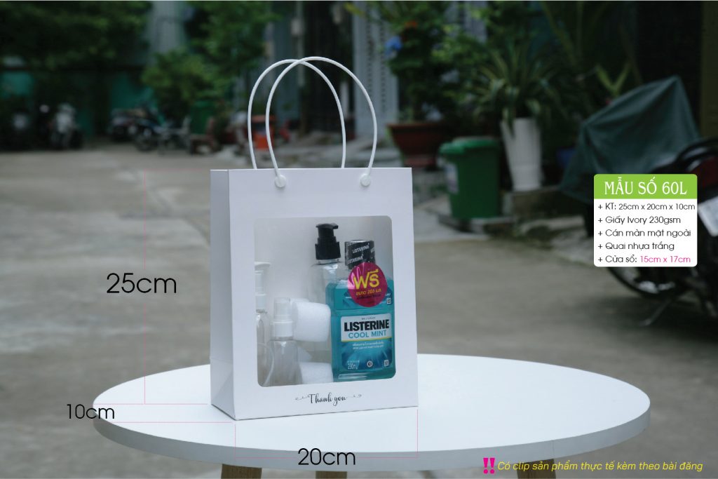 Mẫu 60 size L - Paper bag with clear window