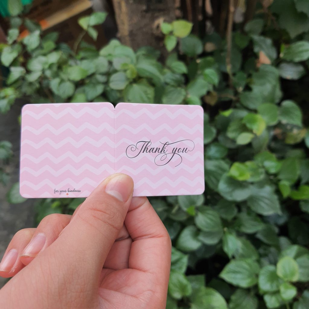 Thank cards make by Vu Thi co.,ltd - Mẫu số 4