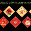 Bộ màu Đỏ: Tem decal trang trí Tết - Khi đặt hàng, Khách sẽ được nhận 50 con tem decal như trong hình- Sticker for lunar new year