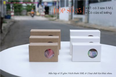 Vỏ hộp giấy Eco - Eco friendly Paper Box with clear window 