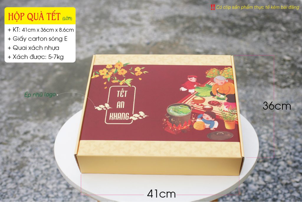Hộp quà Tết - Hộp giấy đựng quà dịp Tết - Lunar New Year Gift Box - Hộp đựng quà Tết 2025