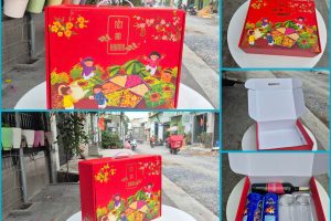 Hộp quà Tết size Nhỏ: 36cm x 29cm x 11cm 💲 Giá bán: 25.000 đồng/cái