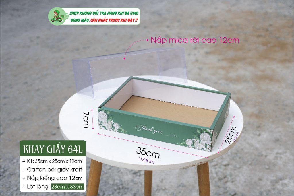 Khay đựng quà tặng, trái cây, quà lưu niệm có 2 kích thước, Size M: 20cm x 30cm x 10cm & Size L: 25cm x 35cm x 12cm - Elegant gift box.